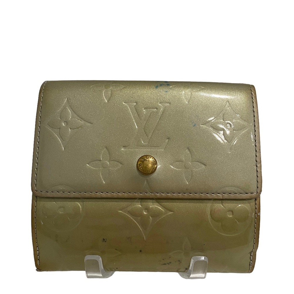 Louis Vuitton Perle Yellow Monogram Vernis Ludlow Wallet - fold out - leather